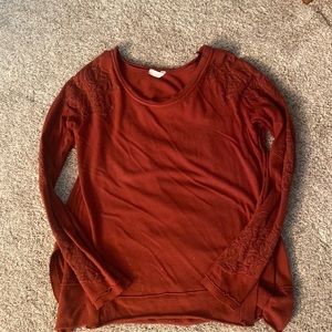 Free People Rust Orange shirt